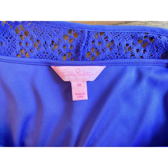 Lilly Pulitzer Crochet Topanga Dress in Iris Blue Breakers - Picture 3 of 3